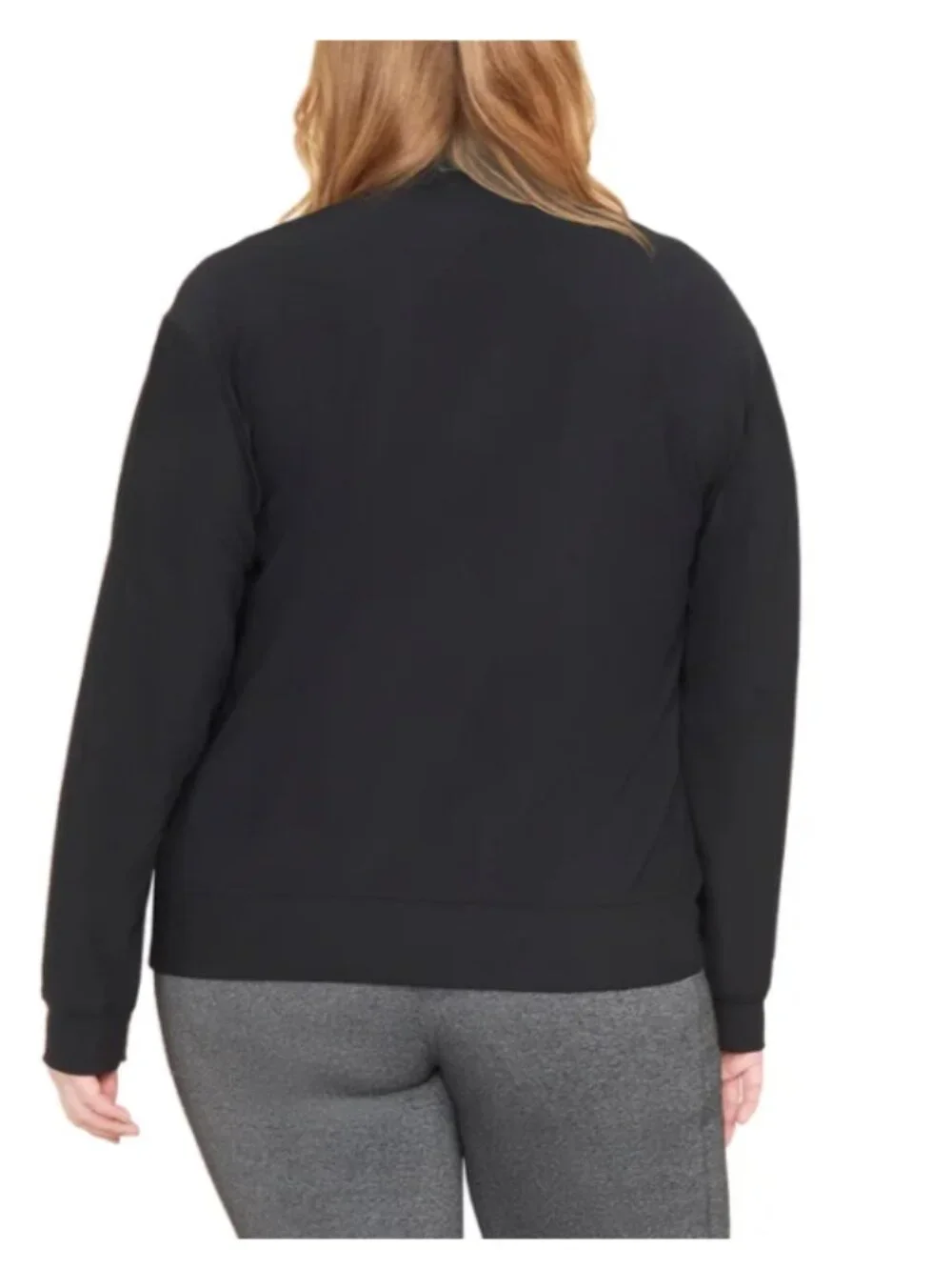 Skechers Go Walk Women's Ribbed Quarter Zip Pullover Black Size XL - Picture 6 of 10